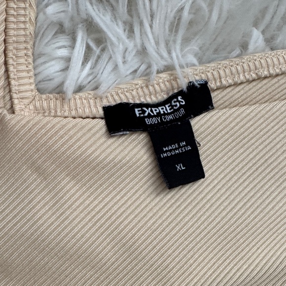 Express Tan Ribbed Bodysuit - Picture 2 of 3